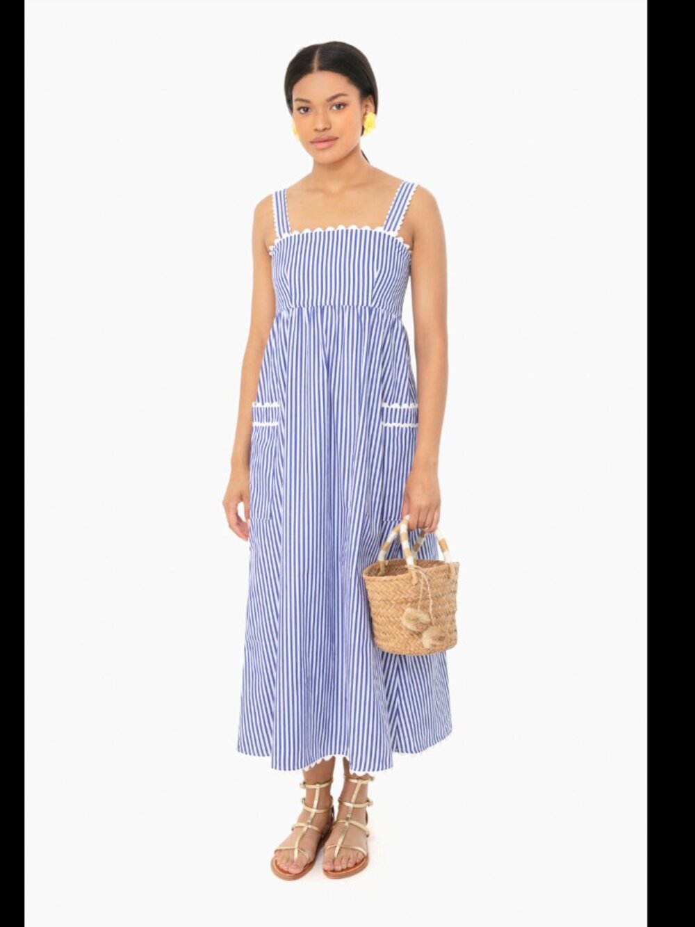 Tuckernuck Blue Stripe Georgia Dress, Medium